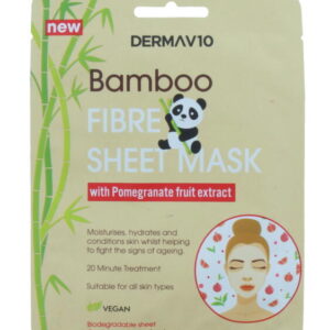 Derma V10 Pomegranate Bamboo Fibre Sheet Mask