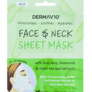 Derma V10 Aloe Vera Chamomile Face & Neck Sheet Mask