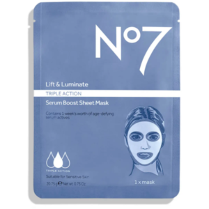 No7 Lift & Luminate TRIPLE ACTION Serum Boost Sheet Mask