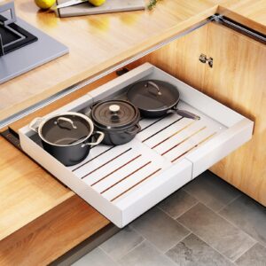 Pull Out Cabinet Organizer Extendable Slide Out Drawer Storage Shelves Kitchen