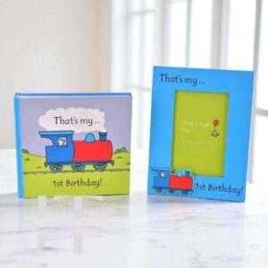 First Birthday That's Not My Train Photo Frame & Album Gift Set Baby Boy New