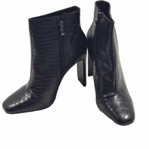 No Doubt Ladies High Heeled Ankle Croc Boots Shoes With Zip Uk Size 6 New