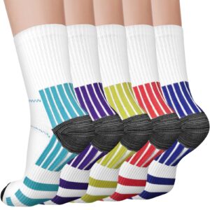 Compression Socks for Women & Men 15 Pairs Circulation 15-20 mmHg Running Socks
