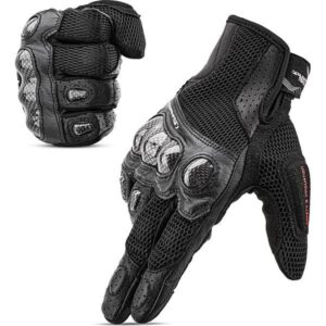 LEXIN Motorcycle Riding Gloves for Men Hard Knuckle Touch Screen Large Black New