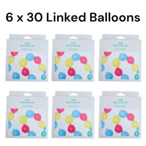 180x Link Balloon Kit Birthdays Weddings Decorations Rainbow Quick Linking
