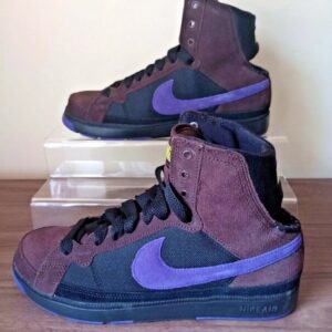 Nike Air Troupe Mid Suede Trainers Women’s UK 4.5 Black Purple 324922-251