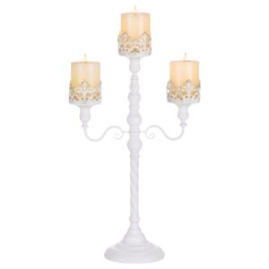 Pillar Candle Holder 56cm for Wedding 3-Arm Candle Holders for Table Centerpiece