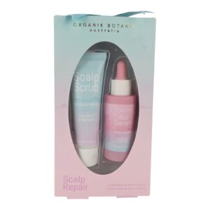 Organik Botanik Australia Set Of 2 Hair Serum 50ml & Scalp Scrub 50ml New Boxed